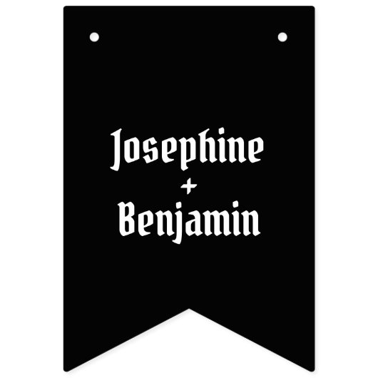 Persoonlijke liefdeshartbruiloft vlaggetjes (Tweede vlag)