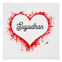 Persoonlijke liefdeshartposter