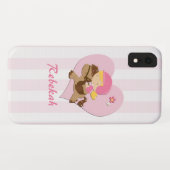 Persoonlijke liefdeshorserderoze strepen Case-Mate iPhone case (Achterkant (horizontaal))