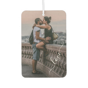Persoonlijke Liefdeskoppel Foto Liefde Tekst Luchtverfrisser