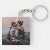 Persoonlijke Liefdeskoppel Foto Liefde Tekst Sleutelhanger (Achterkant)