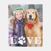 Persoonlijke liefdespoets printplaat Lover Dog fot Fleece Deken (Voorkant)
