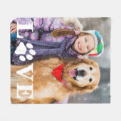 Persoonlijke liefdespoets printplaat Lover Dog fot Fleece Deken (Voorkant (Horizontaal))