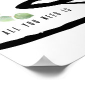 Persoonlijke Liefdesposter met Eucalyptusgroen Poster (Hoek)