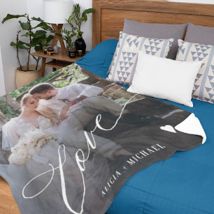 Persoonlijke liefdesschriftfoto fleece deken