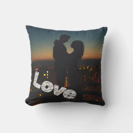 Persoonlijke Liefdestypografie Foto Kussen
