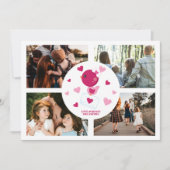 Persoonlijke liefdesvogel 4 Foto Collage Valentijn Feestdagenkaart (Voorkant)