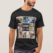 Persoonlijke liefdesvreugde Eenvoudige foto-collag T-shirt (Voorkant)