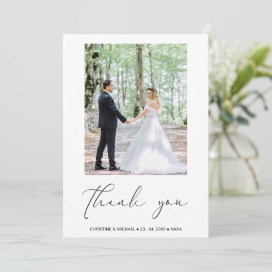 Persoonlijke liefdevolle bruiloft - Hartelijk dank Bedankkaart (Staand voorkant)