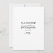 Persoonlijke liefdevolle bruiloft - Hartelijk dank Bedankkaart (Achterkant)