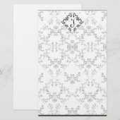 Persoonlijke liefdevolle zwarte en witte kreet briefpapier (Voorkant / Achterkant)