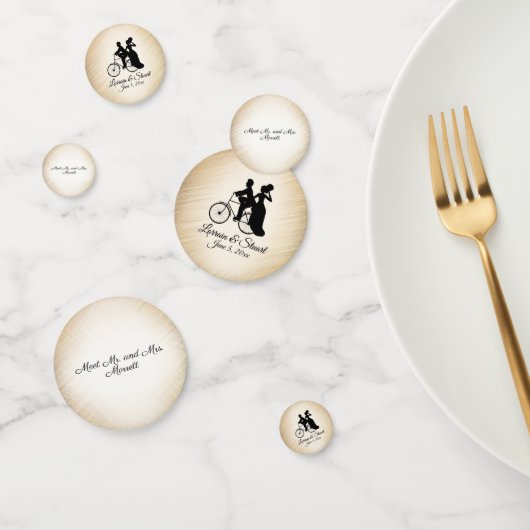 Persoonlijke Lieve Fiets Bruiloft Confetti (Groep)