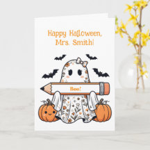 Persoonlijke Lieve Halloween Geest Docent Groet
