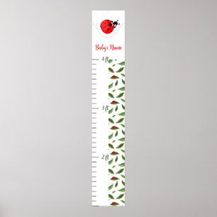 Persoonlijke Lieveheersbeestje Baby Groeimeter Poster