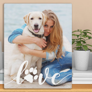 Persoonlijke Liever Klauwafdruk Hond Liefhebber Fo Fotoplaat