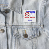 Persoonlijke Life Ring Cruise-badge Vierkante Button 5,1 Cm (In situ)