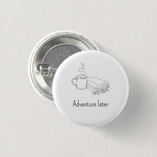 Persoonlijke Lijnkunst Kamp Mok Badge Ronde Button 3,2 Cm (Voorkant /achterkant)
