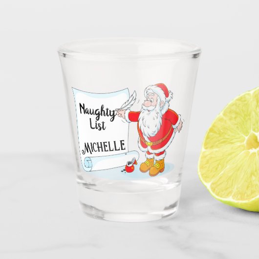 Persoonlijke lijst met namen voor kerstmis shot glas