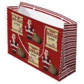 Persoonlijke lijst Naughty of Nice Large Cadeautasje (Achterkant Gekanteld)