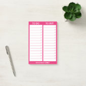 Persoonlijke lijst - Te doen, te kopen - Hot Pink Post-it® Notes (Kantoor)