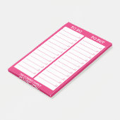 Persoonlijke lijst - Te doen, te kopen - Hot Pink Post-it® Notes (Schuin)