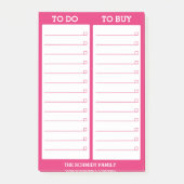 Persoonlijke lijst - Te doen, te kopen - Hot Pink Post-it® Notes (Voorkant)