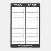 Persoonlijke lijst - Te doen, te kopen - zwart Post-it® Notes (Voorkant)