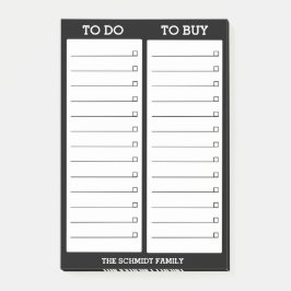 Persoonlijke lijst - Te doen, te kopen - zwart Post-it® Notes