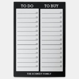 Persoonlijke lijst - Te doen, te kopen - zwart Post-it® Notes