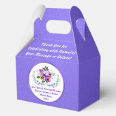 Persoonlijke Lila Viooltje, Bloem Geschenkdozen Bedankdoosjes (Achterkant)