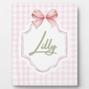 Persoonlijke Lilly Baby Meisje Slaapkamer Boog & G Fotoplaat