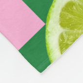 Persoonlijke Lime Gingham Citrus Aangepaste Naam Fleece Deken (Hoek)