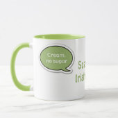 Persoonlijke Lime Green Speech Bubble Irish Coffee Mok (Links)