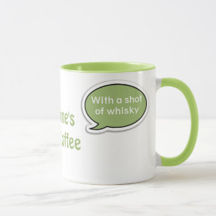 Persoonlijke Lime Green Speech Bubble Irish Coffee Mok