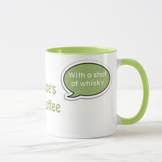Persoonlijke Lime Green Speech Bubble Irish Coffee Mok (Rechts)
