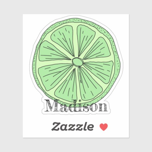Persoonlijke Limoen Sticker (Vel)