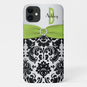 Persoonlijke Limoen, zwart, zilveren Damask Case-Mate iPhone Case
