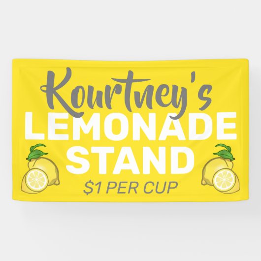 Persoonlijke limonadestand spandoek (Horizontaal)