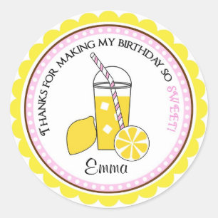 Persoonlijke limonadestickers ronde sticker