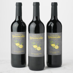 Persoonlijke limoncello Lemon Liqueur Wijn Etiket