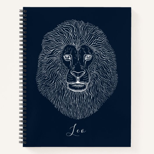 Persoonlijke lion Head grafische kaart Notitieboek (Voorkant)