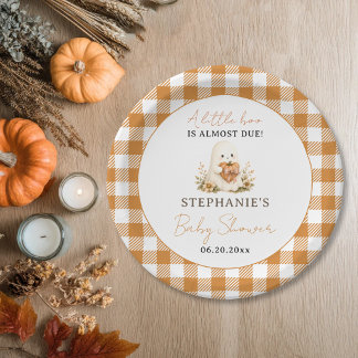 Persoonlijke Little Boo Geest Pompoen Herfst Douch Papieren Bordje