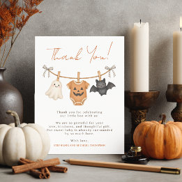 Persoonlijke Little Boo Halloween Baby Shower Bedankkaart