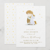 Persoonlijke 'Little Boy a Pony' babyborrel voor j Kaart (Voorkant / Achterkant)