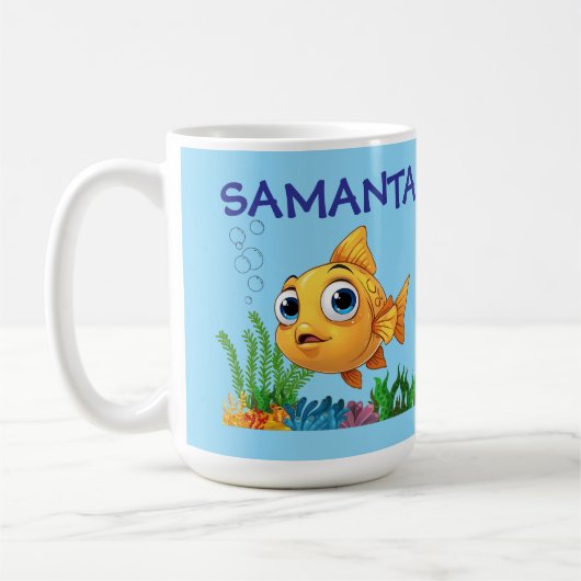 Persoonlijke Little Fish Klassieke Mok (Links)