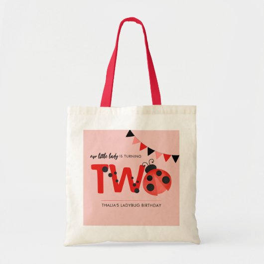 Persoonlijke Little Lady Lieveheersbeestje Favor T Tote Bag (Voorkant)