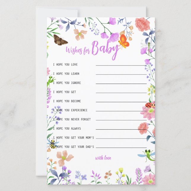 Persoonlijke Little Love Bug Wensen voor Baby (Voorkant)