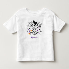 Persoonlijke Little Miss Trick or Treat Heksenhoed Kinder Shirts