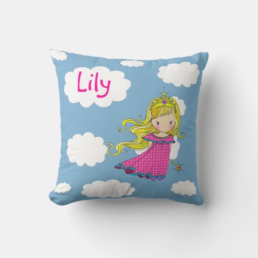 Persoonlijke Little Princess Worpkussen Kussen (Voorkant)