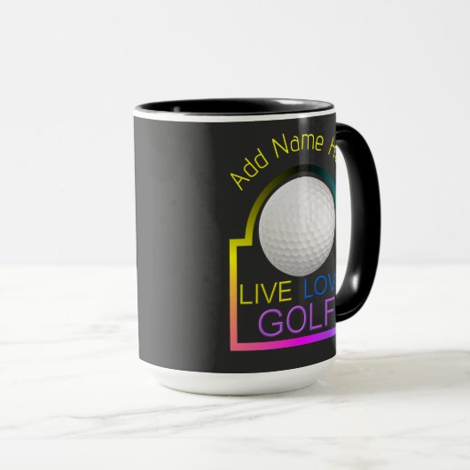 Persoonlijke Live Love Combo Golf-Mok Mok (Voorkant rechts)